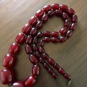 Cherry Red Amber necklace